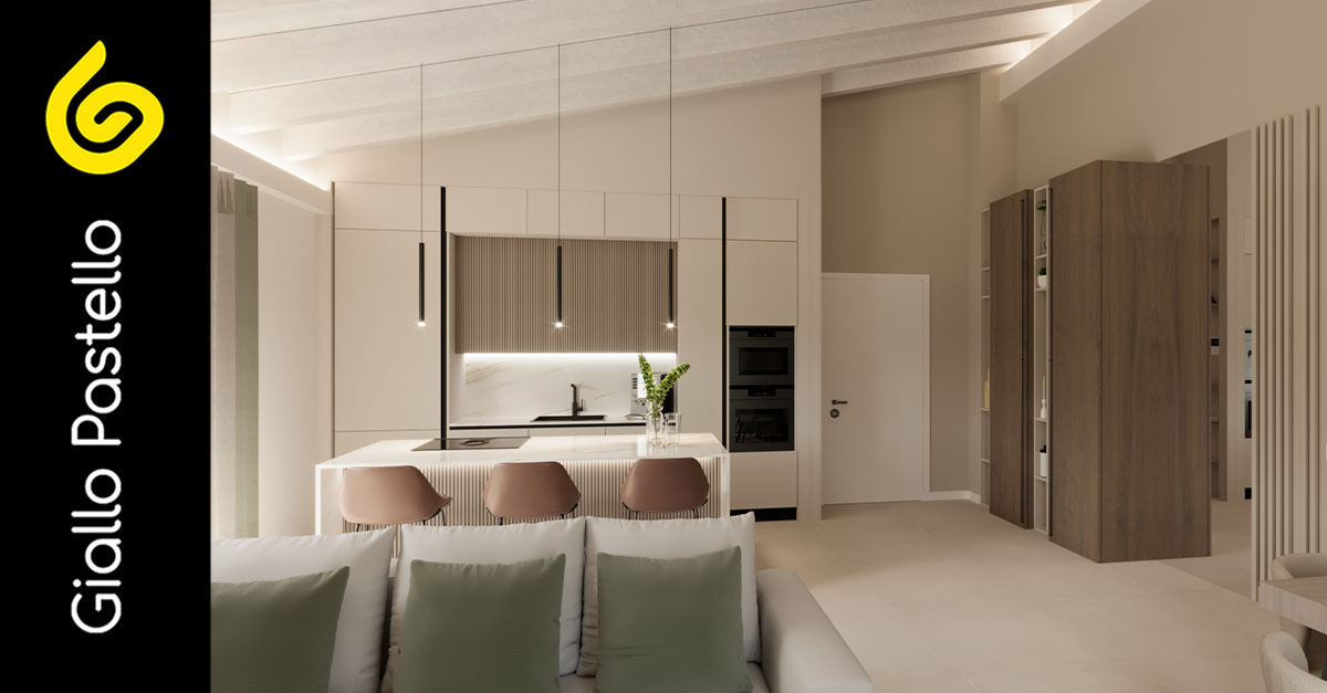 Arredamento cucina moderna - Giallo Pastello