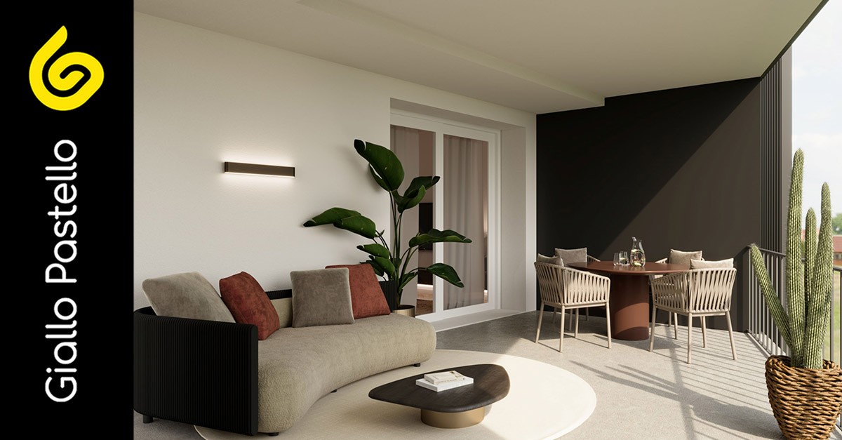 Come arredare un balcone - Giallo Pastello
