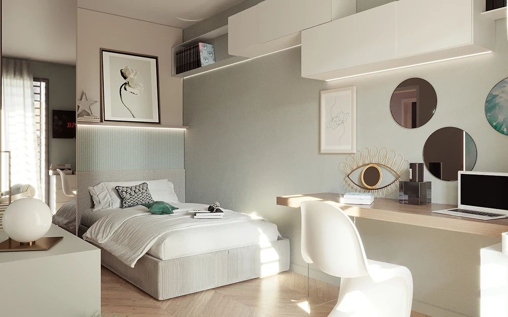 Letto modulare pensato per accompagnare la crescita - Arredamento cameretta - Giallo Pastello Interior Design