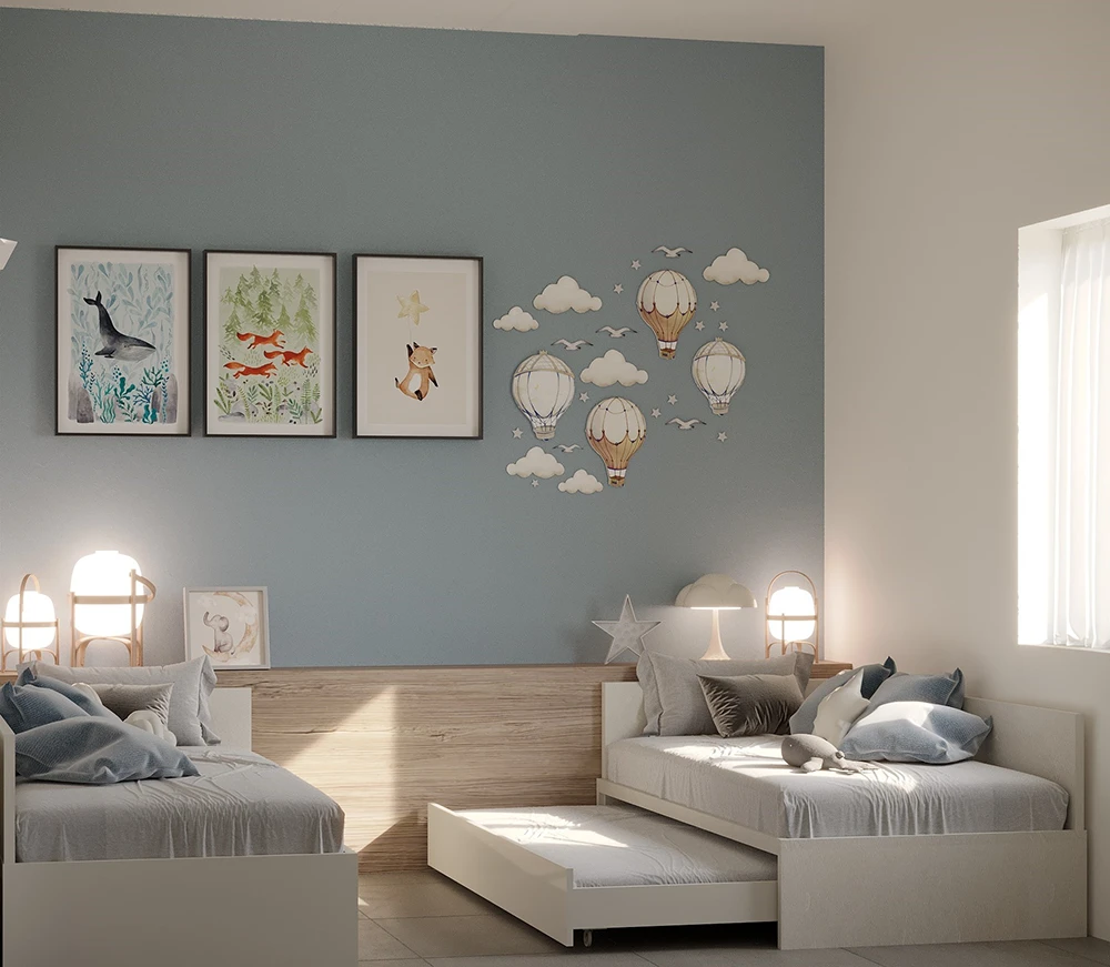 Cameretta con luce naturale e disposizione delle finestre - Arredamento cameretta - Giallo Pastello Interior Design