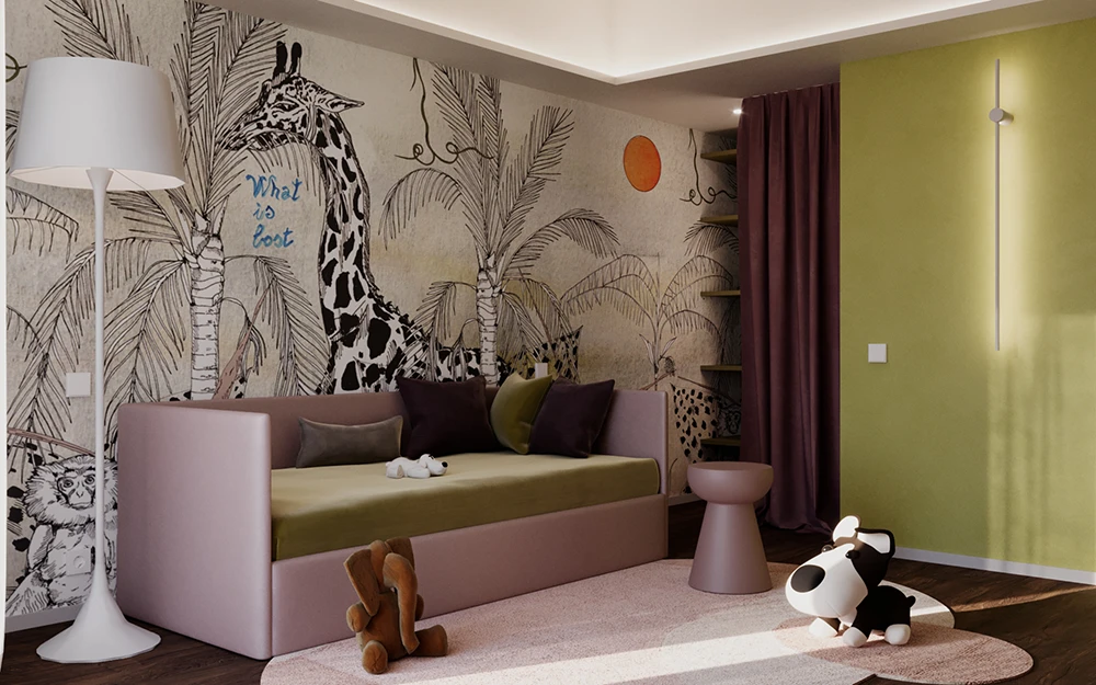 Progetto di interior design esteso dalla cameretta a tutta la casa - Arredamento cameretta - Giallo Pastello Interior Design
