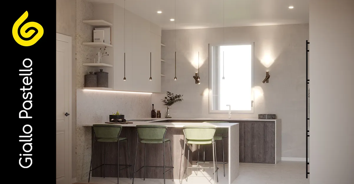 Arredamento cucina moderna - Giallo Pastello Interior Design