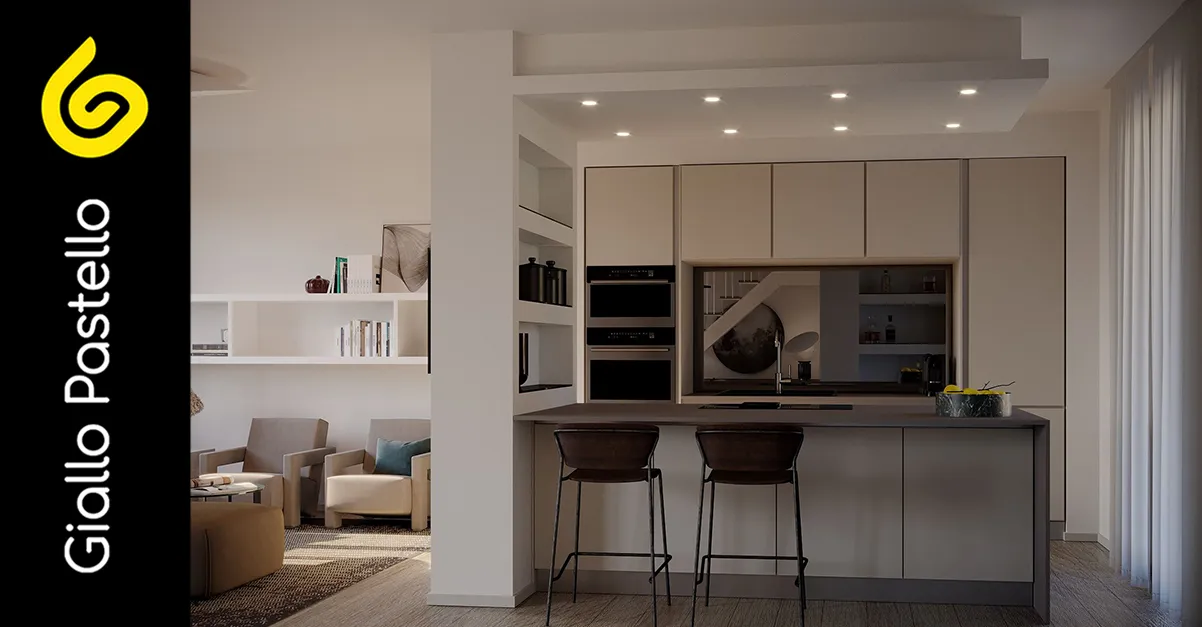 Arredamento cucina moderna: isola - Giallo Pastello Interior Design