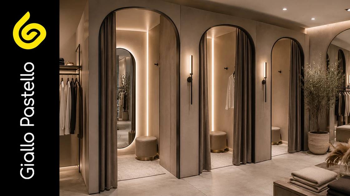 Arredamento negozio di abbigliamento - Giallo Pastello Interior Design