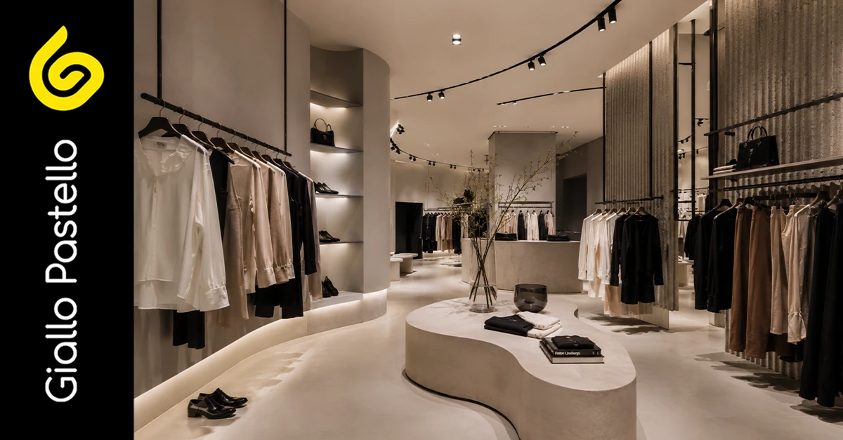 Arredamento negozio di abbigliamento - Giallo Pastello Interior Design