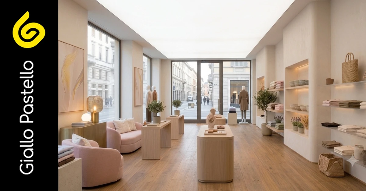 Arredamento negozio di abbigliamento - Giallo Pastello Interior Design