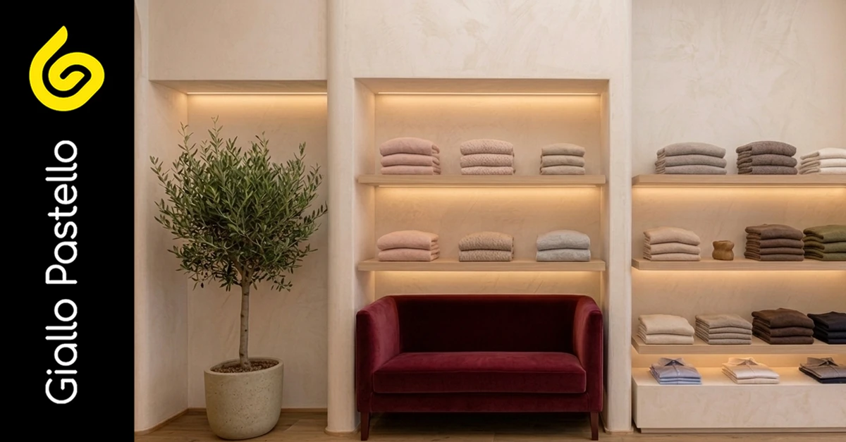 Arredamento negozio di abbigliamento - Giallo Pastello Interior Design