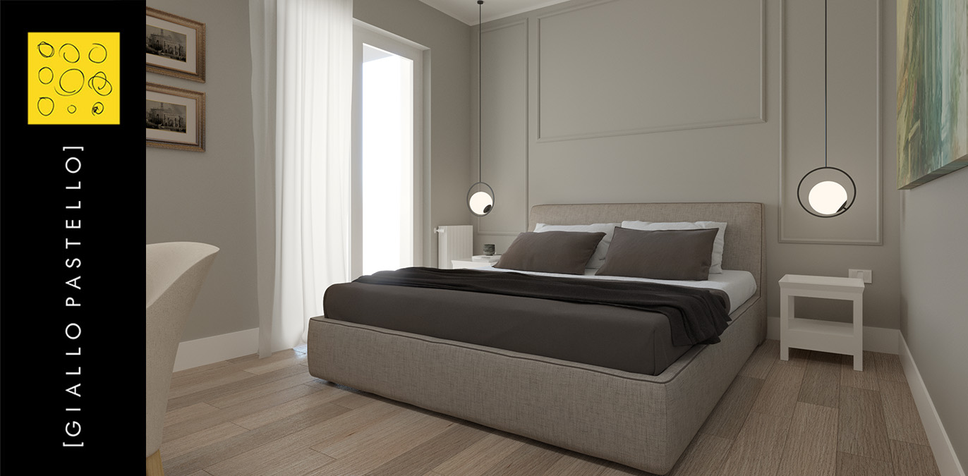 Scegli i colori che ti piacciono - Arredamento camera da letto- Giallo Pastello - Interior Design Brescia Bergamo Milano