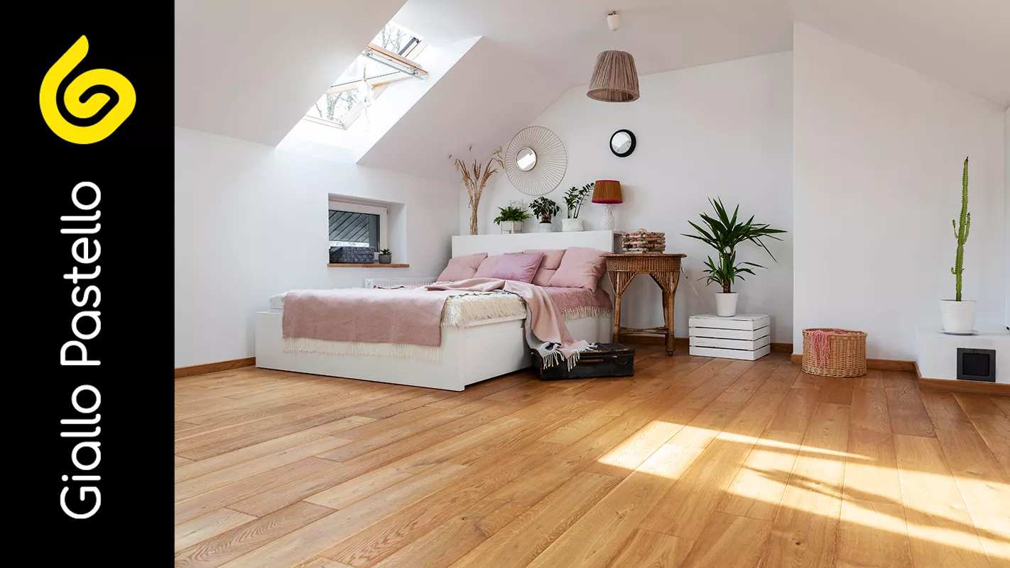 Camera da letto color miele - Arredamento Scandinavo - Interior Design Brescia Giallo Pastello