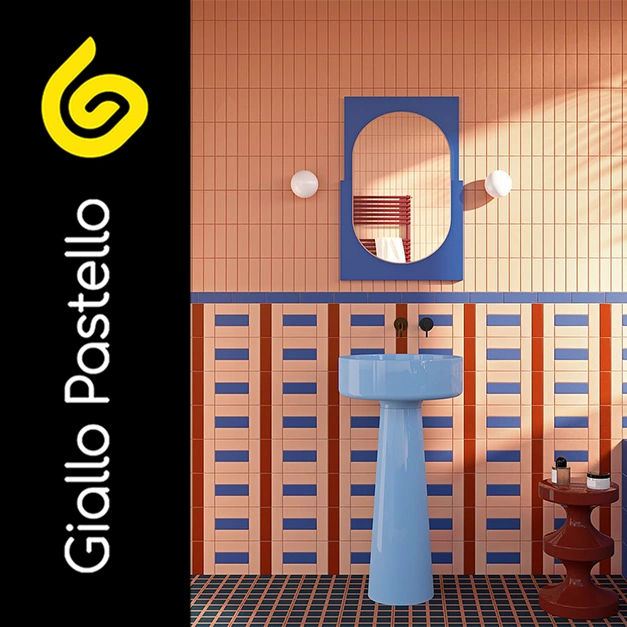 Arredare il bagno: specchio - Giallo Pastello