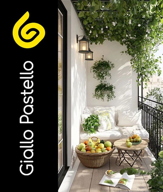 Arredare il balcone - Giallo Pastello