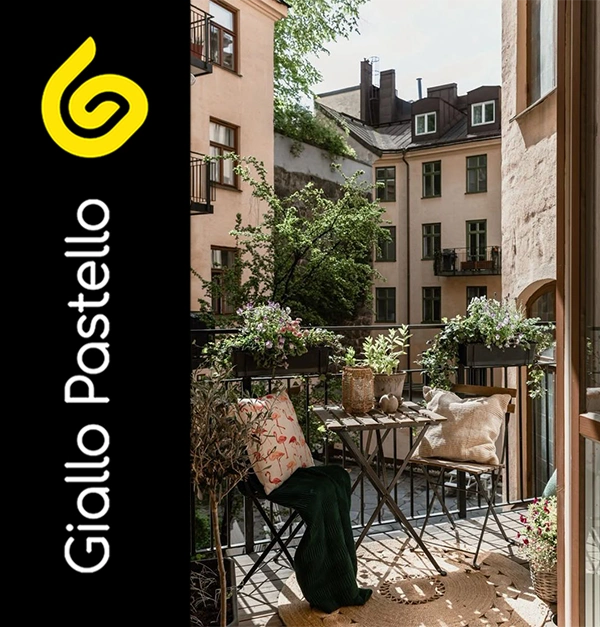 Arredare il balcone - Giallo Pastello