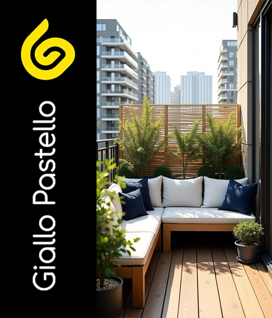 Arredare il balcone - Giallo Pastello