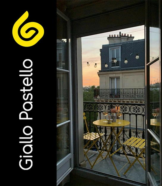 Arredare il balcone - Giallo Pastello