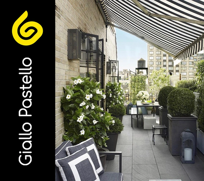 Arredare il balcone - Giallo Pastello