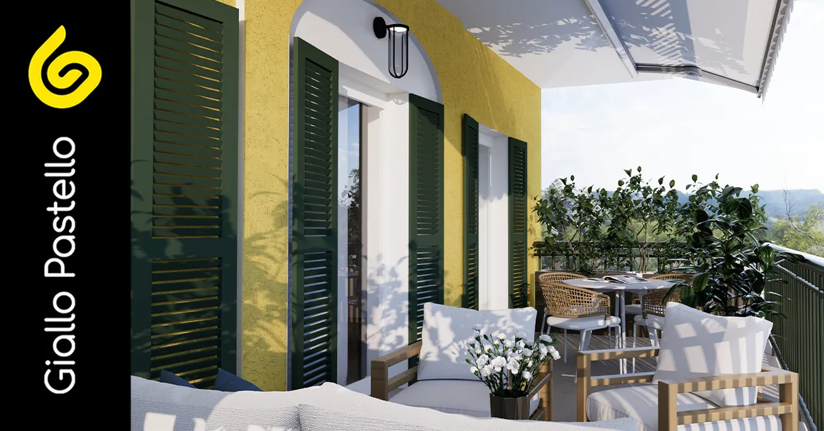 Arredare terrazzo appartamento: tessili e accessori - Giallo Pastello Interior Design