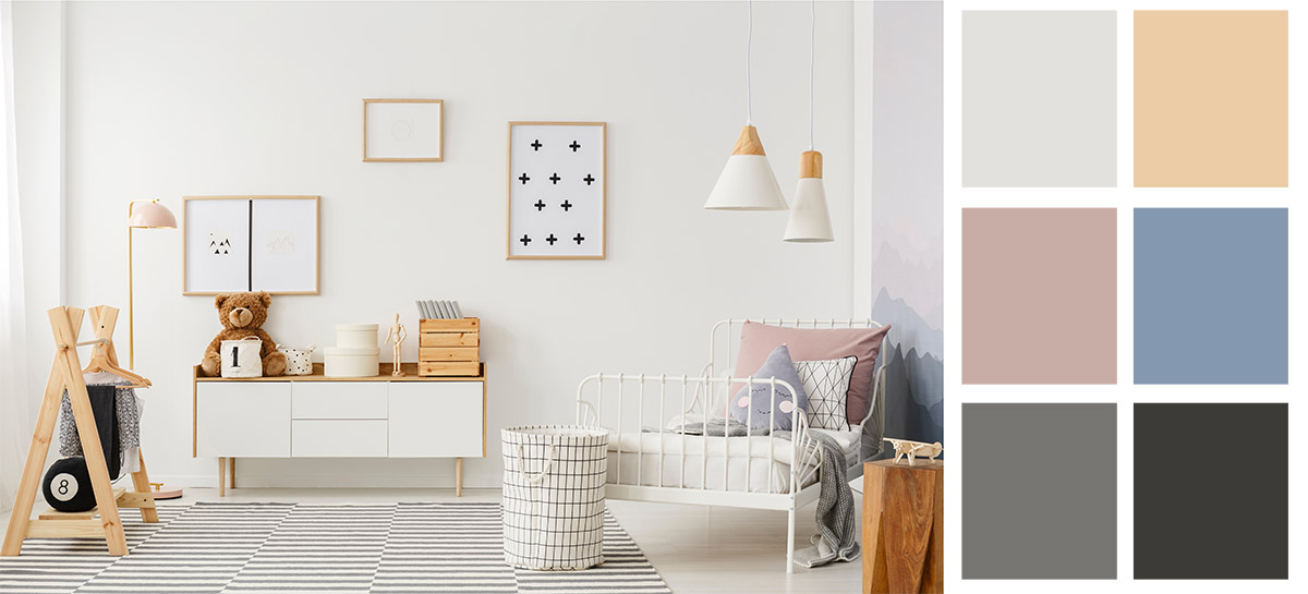 Arredo d'interno: le tendenze per ispirare la tua creatività - Palette colori - Camera bambini - Interior design Brescia Bergamo Milano