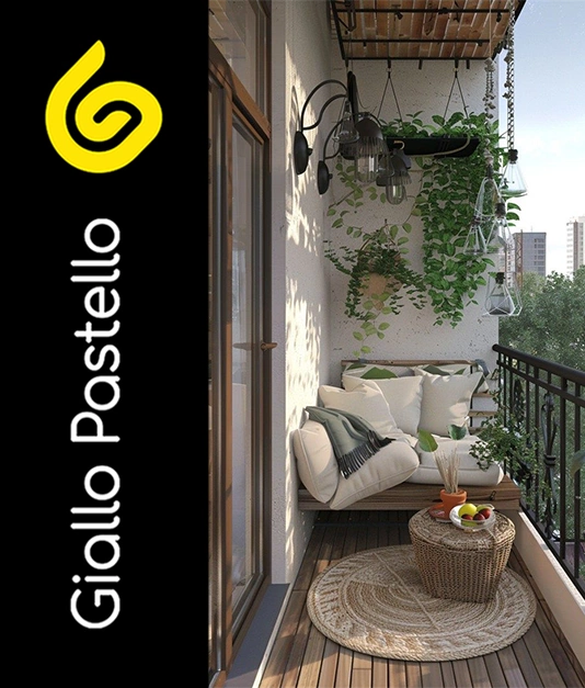Arredo outdoor: terrazzo - Giallo Pastello