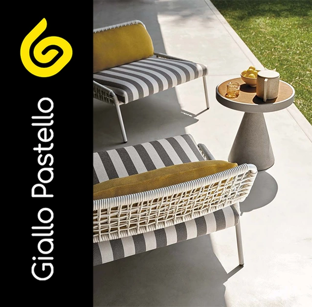 Arredo outdoor: living esterno - Giallo Pastello