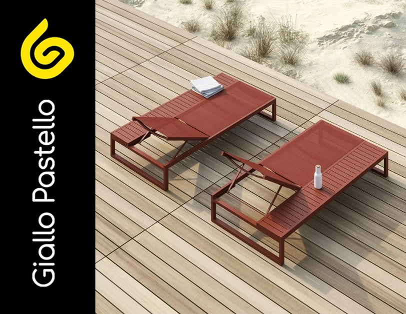 Arredo outdoor: materiali - Giallo Pastello