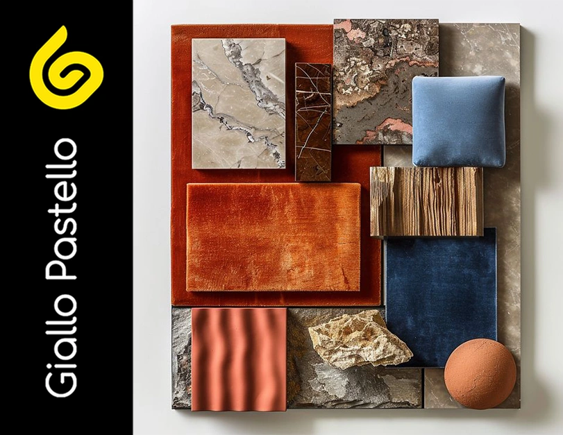 Arredo per salotto: analisi spazio - Giallo Pastello