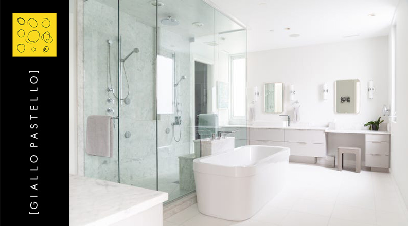 Arredare il bagno grande: doccia o vasca? Perché non entrambe! - Giallo Pastello Interior Design  - Brescia Bergamo Milano