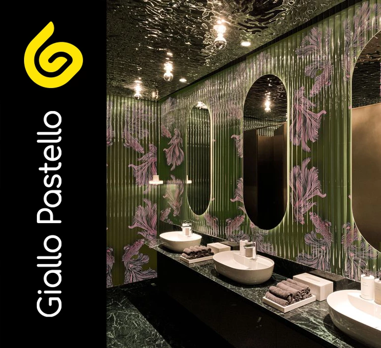 10. Illuminazione minimal per un bagno moderno - Bagno Moderno - Giallo Pastello Interior Design Brescia