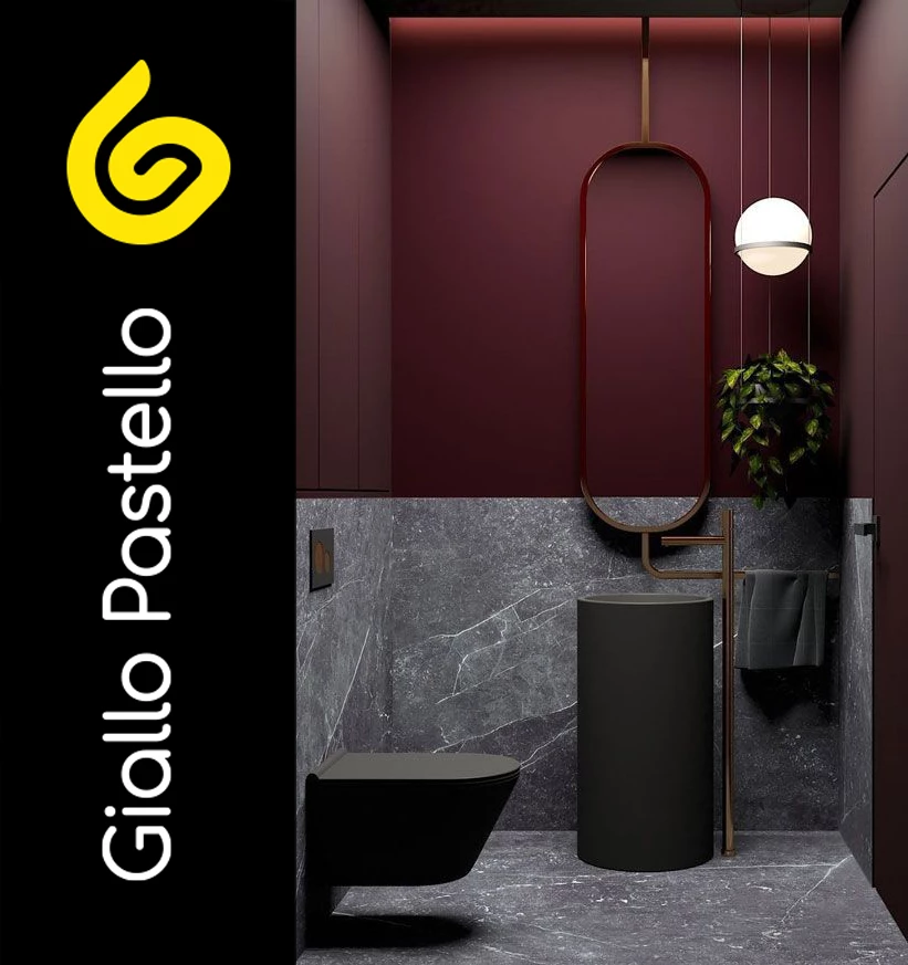 4. Inserisci una pianta - Bagno Moderno - Giallo Pastello Interior Design Brescia