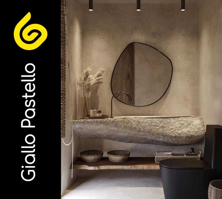 7. Decora le pareti - Bagno Moderno - Giallo Pastello Interior Design Brescia