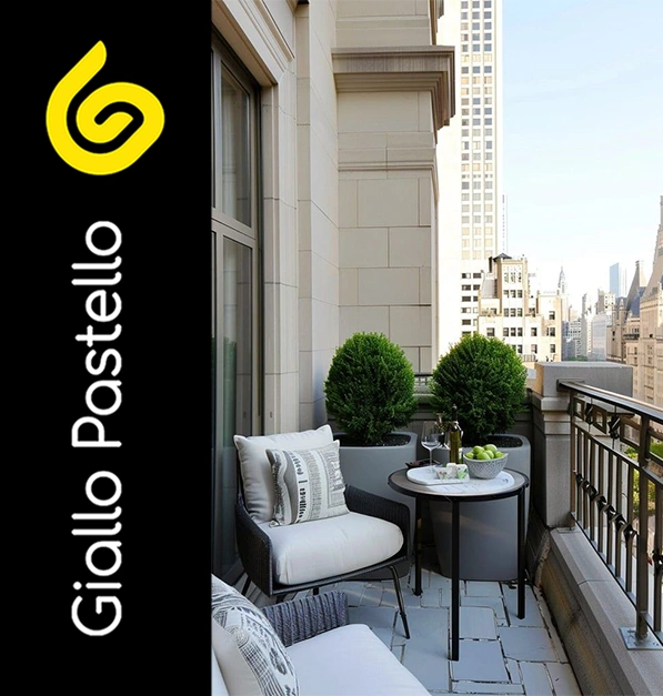 Arredare il balcone - Giallo Pastello