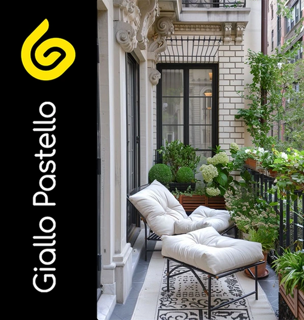 Arredare il balcone - Giallo Pastello