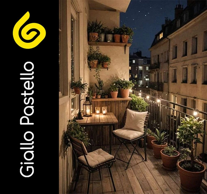 Arredare il balcone - Giallo Pastello