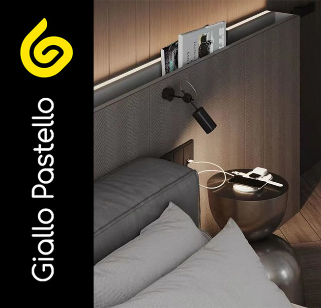 Camera da letto minimal - Giallo Pastello
