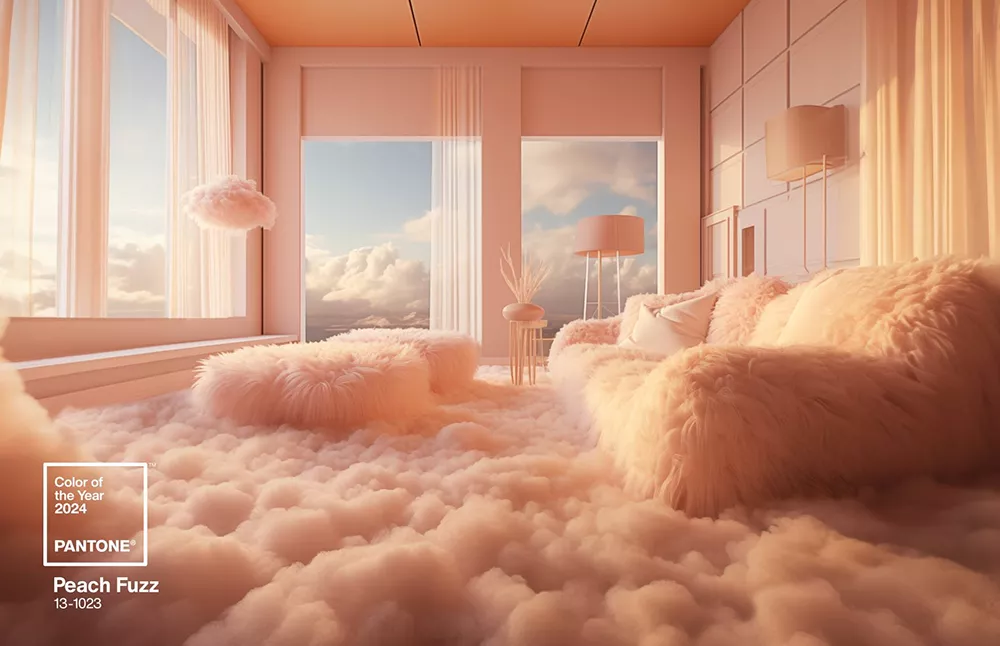 Colore Pantone 2024: cos'è il Peach Fuzz - Giallo Pastello Interior Design Brescia