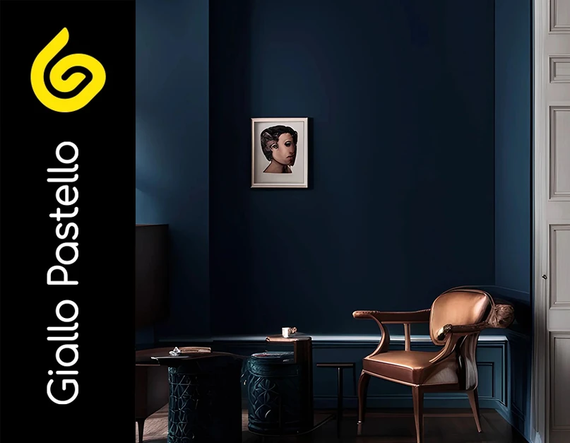 Colori pareti per soggiorno: colori freddi - Giallo Pastello Interior Design
