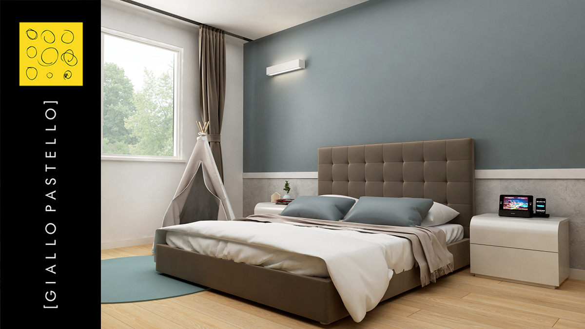 Comodini - Arredamento camera da letto- Giallo Pastello - Interior Design Brescia Bergamo Milano