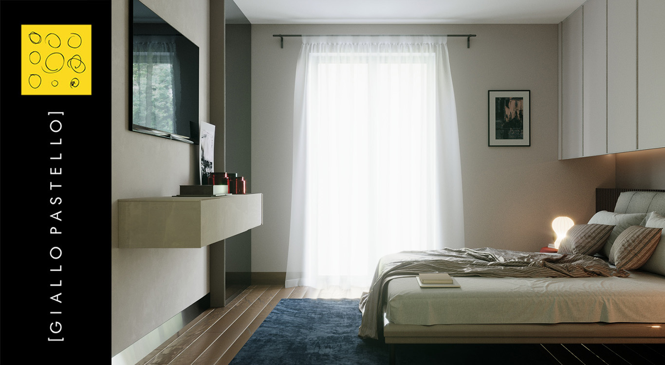 Vanity per make up - Arredamento camera da letto- Giallo Pastello - Interior Design Brescia Bergamo Milano