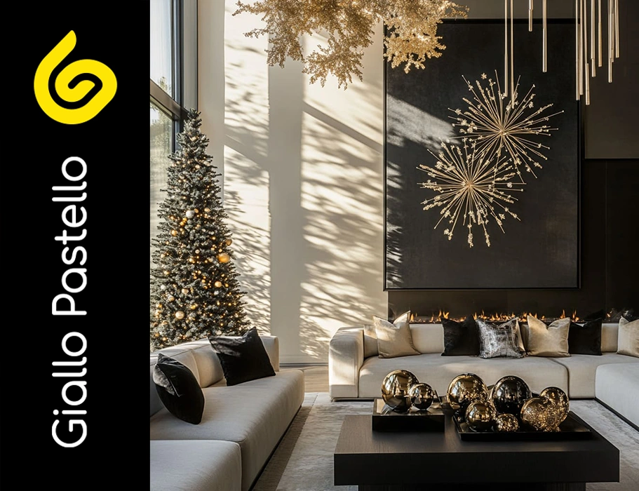 Decorare la casa per Natale: il soggiorno - Giallo Pastello Interior Design