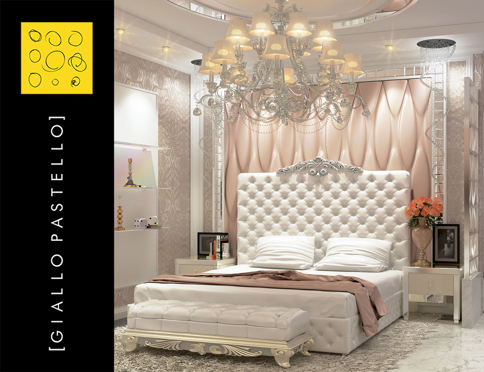 Arredo camera da letto - Esempio testata del letto classica - Giallo Pastello Interior Design, Brescia, Bergamo, Milano