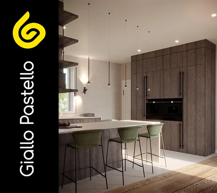 Arredamento cucina moderna: linee essenziali - Giallo Pastello Interior Design
