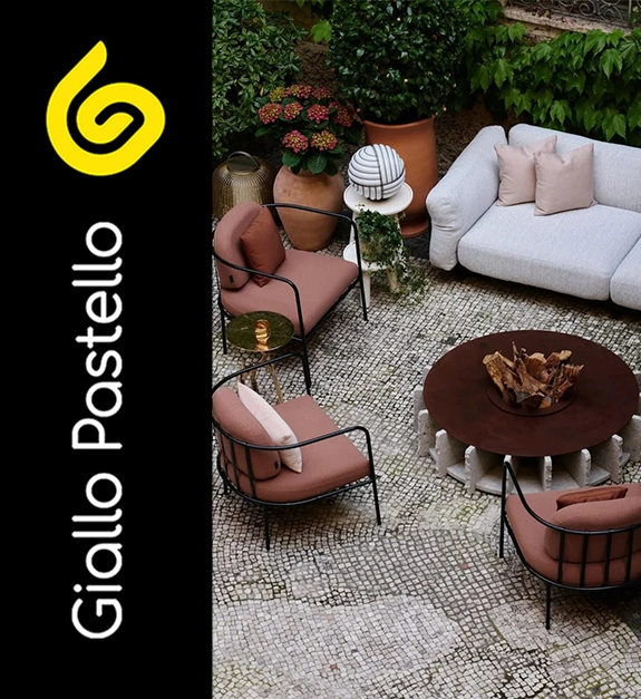 Arredo outdoor: living esterno - Giallo Pastello
