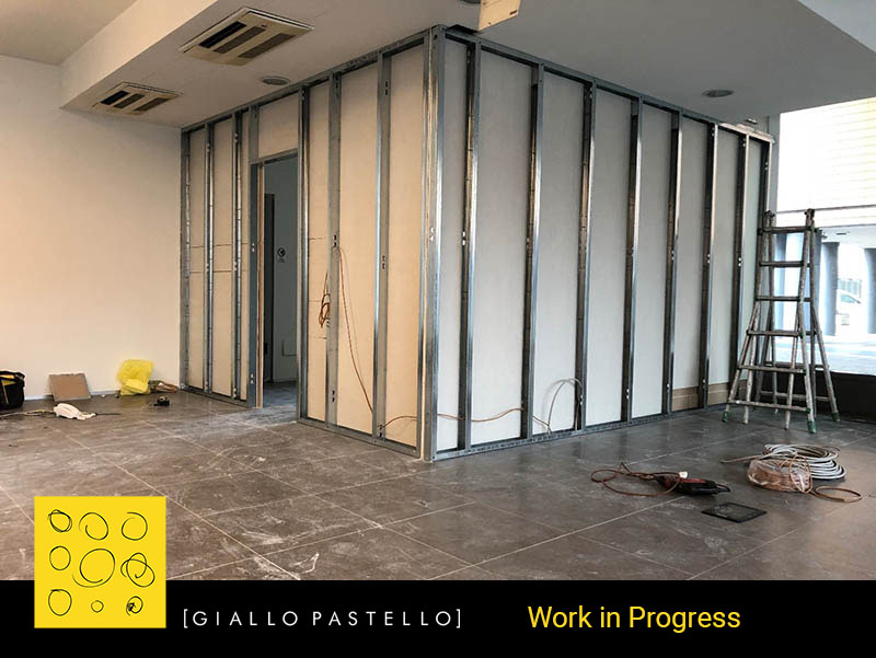 Costruzione pareti in cartongesso - Interior design progetto uffici