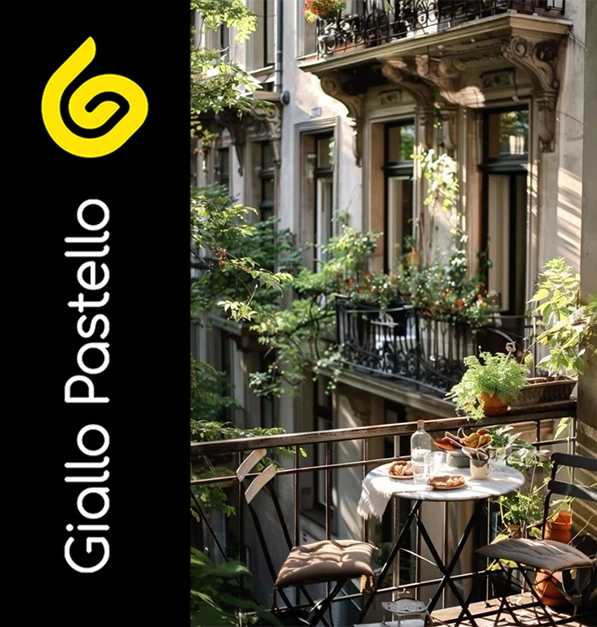 Arredare il balcone - Giallo Pastello