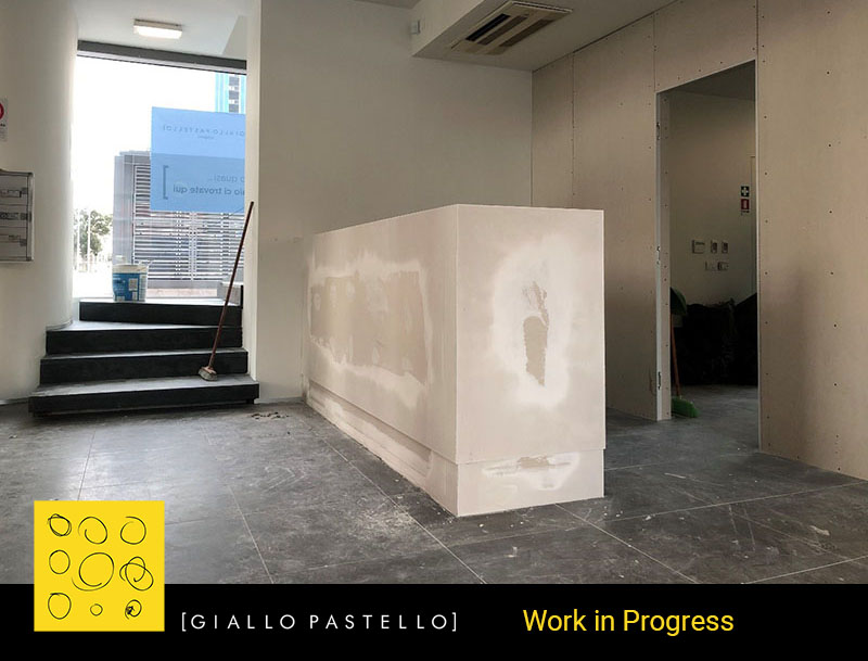 Creazione Reception in cartongesso - Interior design progetto uffici