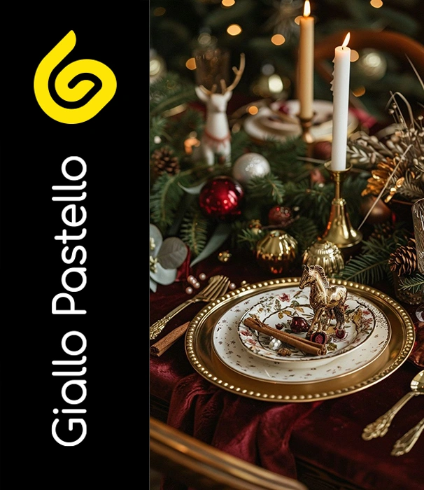 Natale con Stile: tavola da pranzo arredata - Giallo Pastello Interior Design