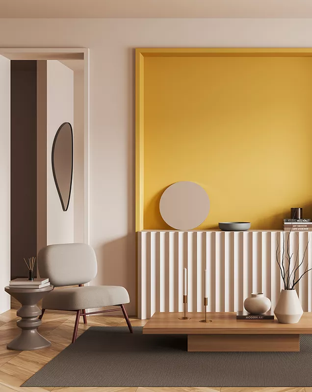 Gestione spazi: ottimizzare gli spazi in casa - Interior Design Brescia - Giallo Pastello