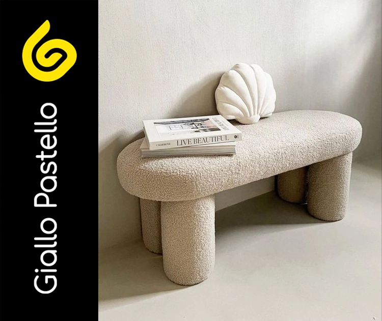 Panca in Bouclé - Giallo Pastello Interior Design