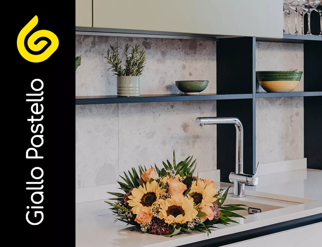 Dettaglio rinnovo appartamento: lavandino cucina - Rinnovo Appartamento - Giallo Pastello Interior Design Brescia