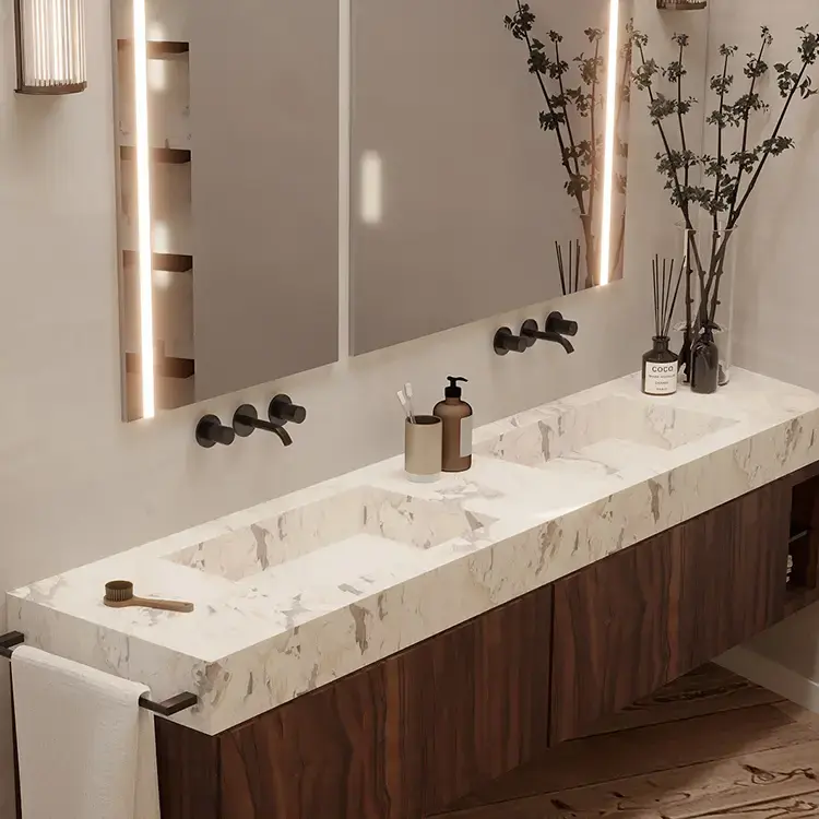 Ristrutturazione bagno Brescia: bagno per coppia con doppio lavandino - Giallo Pastello Interior Design Brescia Ristrutturazione bagno Brescia: bagno per coppia con doppio lavandino - Giallo Pastello Interior Design Brescia