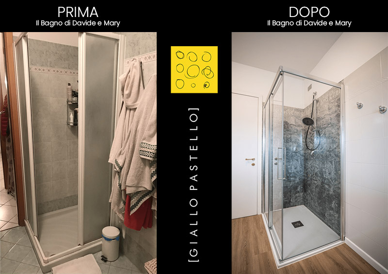 ristrutturazione Bagno Prima e Dopo - Giallo Pastello Interior Design Brescia